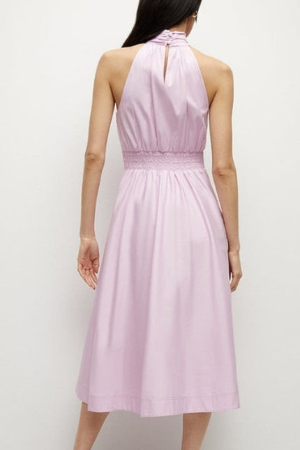 VERONICA BEARD NWT Kinny Halter Dress Barely Orchid Sleeveless Women's 10