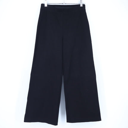 Fifteen Twenty Wide Leg Cropped Pants Black Pull On Stretch Twill Women's S