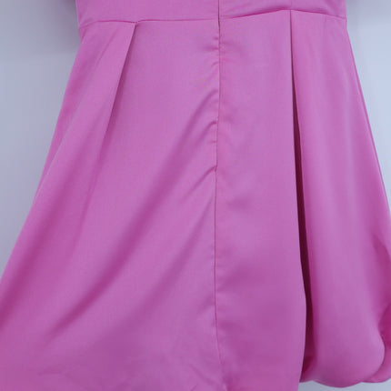 ATOIR Lost To The Night Dress Pink Fuchsia Mini Balloon Hem Puff Sleeve Womens 4