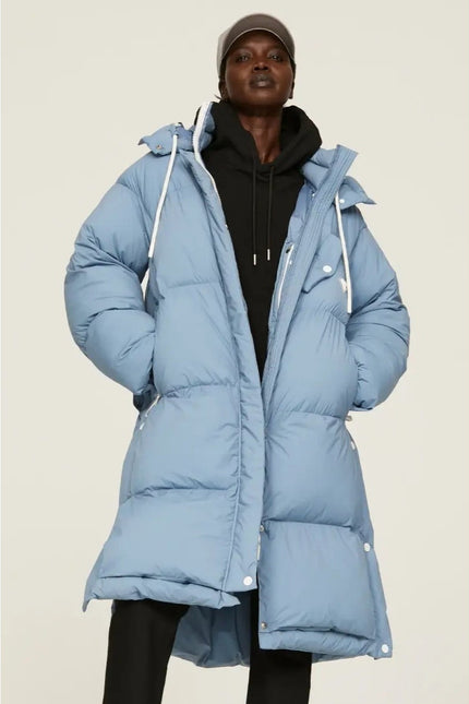 THE ARRIVALS Turbo Puffer Sleeper Coat Vintage Blue Long Sleeve Women's XS