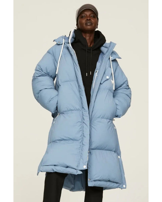THE ARRIVALS Turbo Puffer Sleeper Coat Vintage Blue Long Sleeve Women's XS