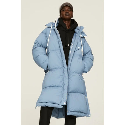 THE ARRIVALS Turbo Puffer Sleeper Coat Vintage Blue Long Sleeve Women's XS
