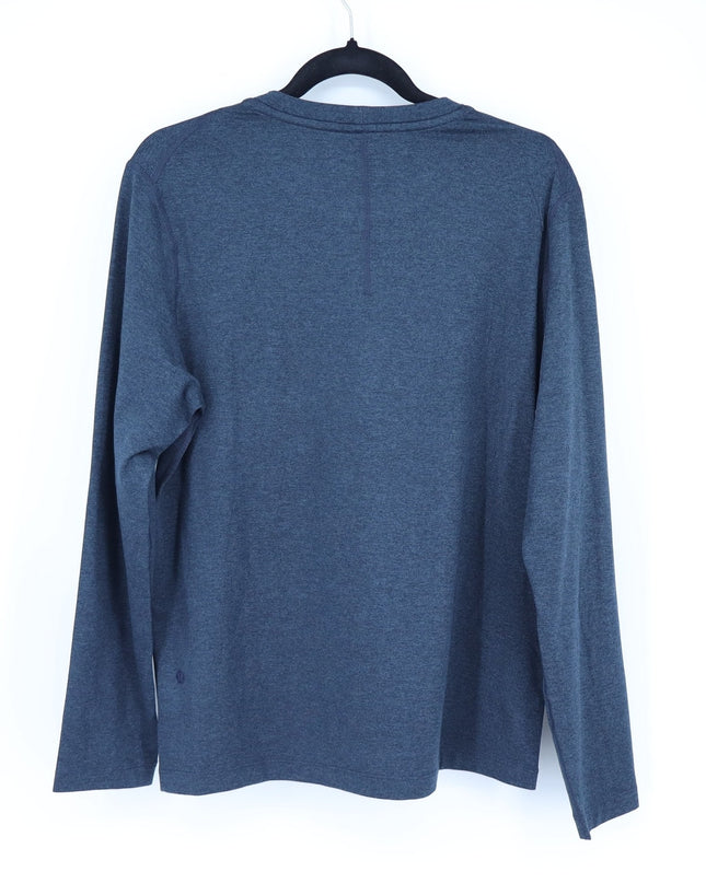Lululemon 5 Year Basic Long Sleeve Tee Heathered Nautical Navy Active Men's M