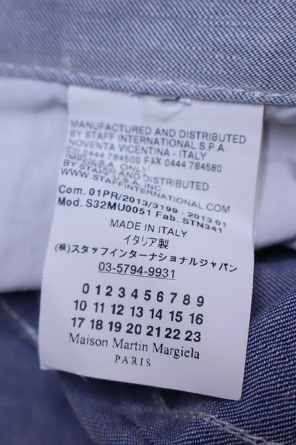 MAISON MARTIN MARGIELA MM6 Patchwork Linen Shorts Blue Casual Women's 38/US 6