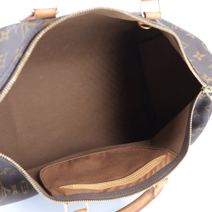 Louis Vuitton VTG 1995 Speedy 40 Handbag Brown Coated Canvas Monogram Travel Bag