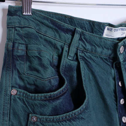 WE THE FREE NWT Luke Green Final Countdown Cuffed Wide Leg Jeans Women's 29