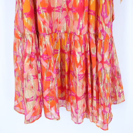 MARIE OLIVER Alice Maxi Dress NWT Guava Pink Metallic Sleeveless Women's M