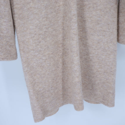 Vince Soft Sculpted Car Coat Oatmeal Textured Long Sleeve Sweater Knit Women's S