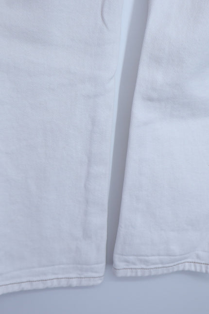 ONE TEASPOON Shabbies Drawstring Jeans White Straight Leg Boyfriend Women's M