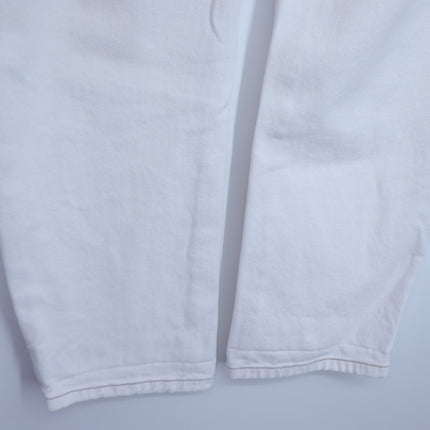 ONE TEASPOON Shabbies Drawstring Jeans White Straight Leg Boyfriend Women's M