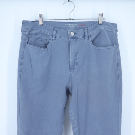 7Diamonds Generation 5-Pocket Pants Fokstone Ash Blue Slim Straight Men's 36X30