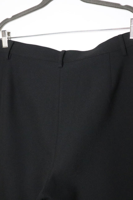 ST JOHN NWT Black High Rise Tapered Trousers Zipped Pocket Ponte Knit Women's 12