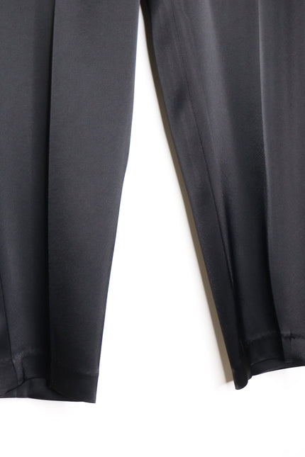 ESCADA High Waist Satin Pull On Trousers Taper Leg Ankle Black Women's 38 US 8