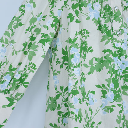 TUCKERNUCK Corrigan Popover Blouse English Ivy Green Long Sleeve Women's M