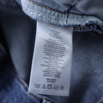RE/DONE Comfort Stretch High Rise Jeans Stove Pipe Mid 70s Blue Women's 25