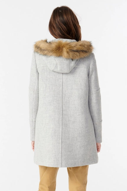 J. CREW Chateau Parka Italian Wool Stadium Cloth Heather Dusk Gray Women's 4