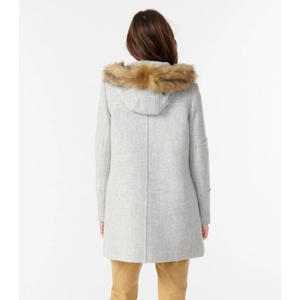 J. CREW Chateau Parka Italian Wool Stadium Cloth Heather Dusk Gray Women's 4