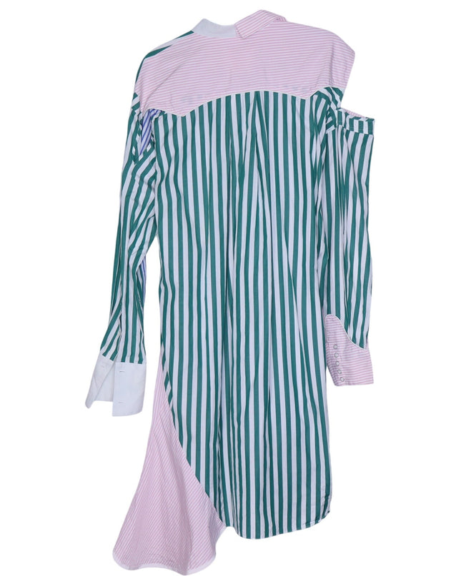 SACAI Asymmetric Patchwork Shirt Dress Art-To-Wear Lagenlook Women's 4/US 12