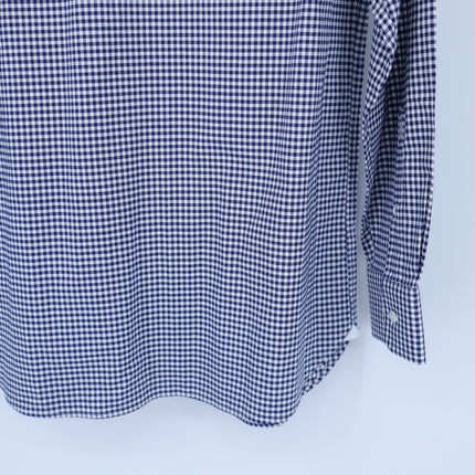 Banana Republic Slim Fit Button Up Shirt Blue White Gingham Long Sleeve Men's M