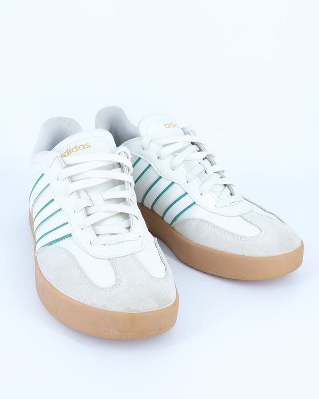 Adidas Barreda Sneakers Core White Court Green Lace Up Low Top Men's 11