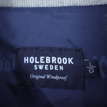 Holebrook Sweden Sigvard Full Zip Jacket Gray Navy Quilted Windproof Men's L