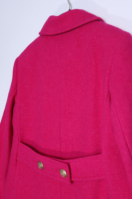 J. CREW NWT Warwick Italian Wool Blend Stadium Cloth Topcoat Pink Women's 00