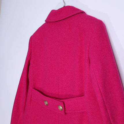 J. CREW Warwick Top Coat NWT Pink Italian Wool Blend Stadium Cloth Women's 00