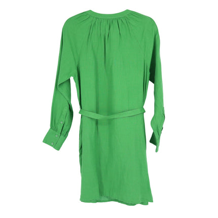 J. CREW Green Cabana Linen Mini Shift Dress NWT Summer Moss Belted Women's S