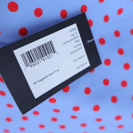 KATE SPADE Spring Time Dot Skirt NWT Midi Cosmic Zen Lavender Red Women's 12