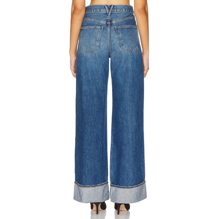 Veronica Beard Taylor Wide Leg Jeans Rebel Stone High Rise 5-Pocket Women's 24