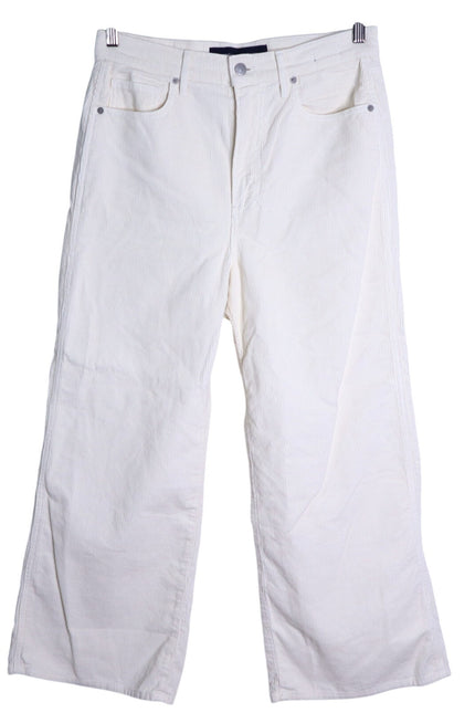 VERONICA BEARD Taylor Wide Leg Crop Pants Ecru Corduroy High Rise Women's 30