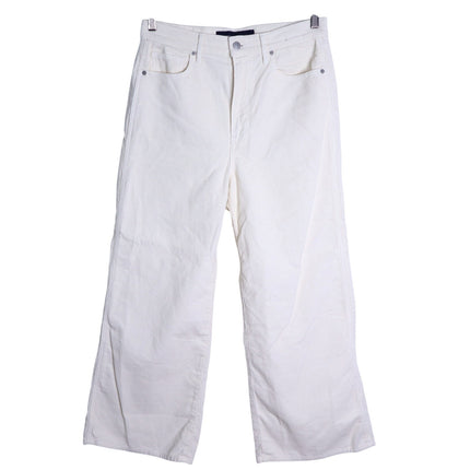 VERONICA BEARD Taylor Wide Leg Crop Pants Ecru Corduroy High Rise Women's 30