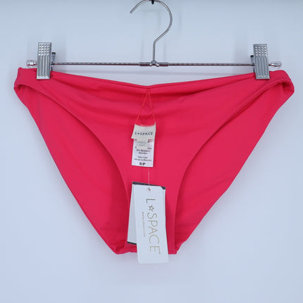 L*Space Camacho Bikini Bottom Pink Bougainvillea Full Cut Swimwear Women's S