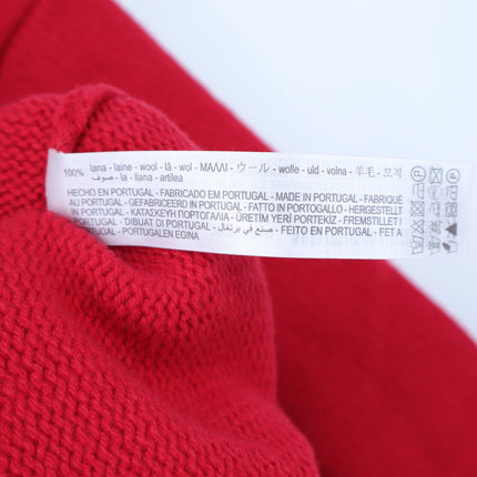 Zara Wool Pullover Sweater Red NWT Oversized Crew Neck Long Sleeve Women's L