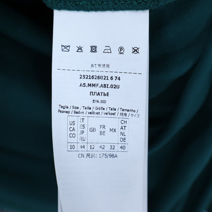 MaxMara Didone Netted Mini Dress NWT Green Sleeveless Mesh Flared Women's 10