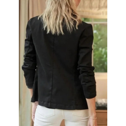 FRANK & EILEEN Dublin Open Blazer Black Long Sleeves Unlined Women's S
