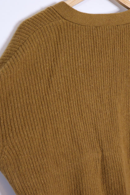 JENNI KAYNE 100% Cashmere Cocoon Cardigan Bronze Long Sleeve Women's S