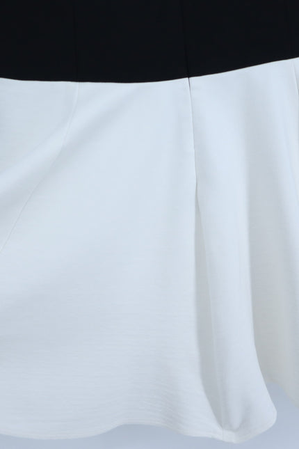 TIBI Colorblock Tank Dress Black and White Round Neck Sleeveless Women's 4