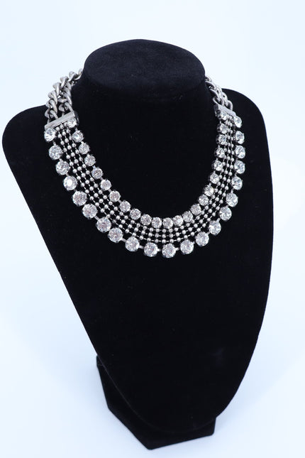 DYLANLEX Zoey Statement Necklace NIB 925 Silver Adjustable Choker Rachel Zoe