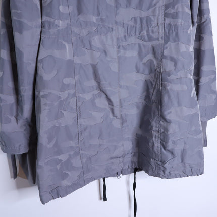 BLANC NOIR Hooded Water Resistance Anorak Jacket Gray Camo Women's M