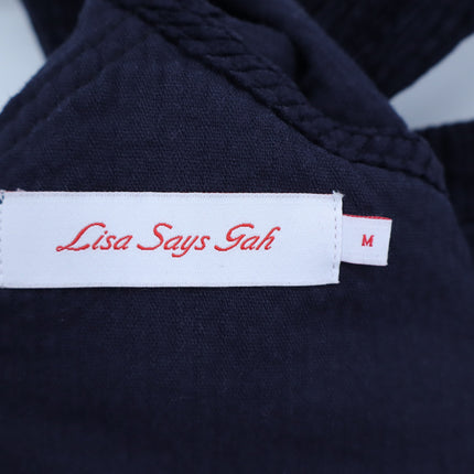 Lisa Says Gah Lucy Corduroy Overalls Black Straight Leg Bottom Women's M