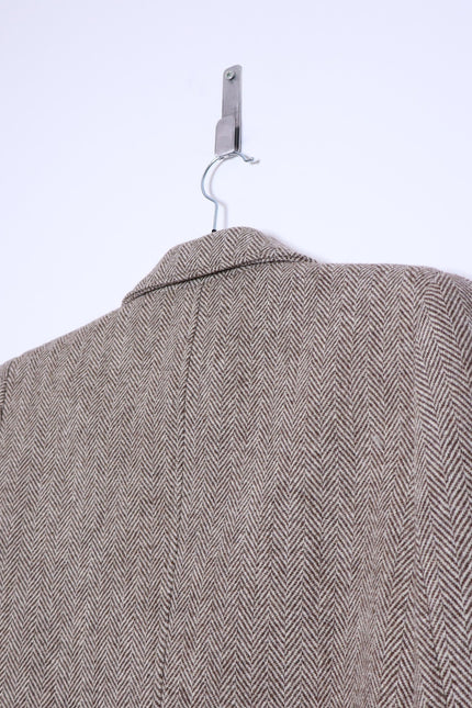 BA&SH Blanche Blazer Beige Cropped Long Sleeves Lady Jacket Women's 1/US 4