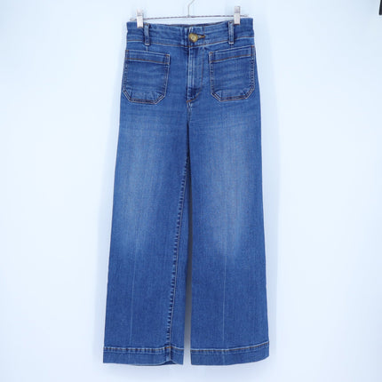 Maeve The Colette Jeans Blue Mini Fern Wash Cropped Wide Leg Women's 26