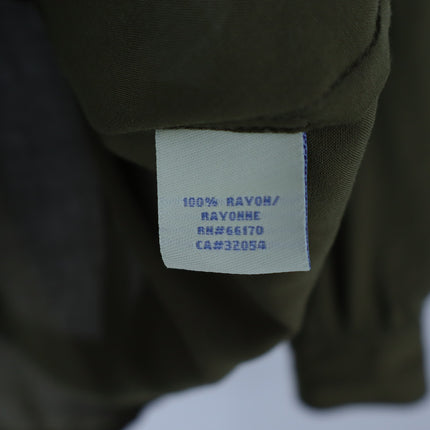 Odille Facile Camp Shirt Olive Green Belted Popover Tunic Long Sleeve Women's 4