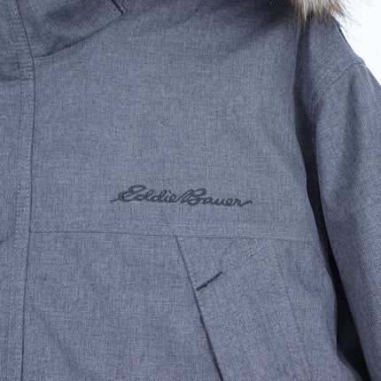 Eddie Bauer Superior Down Stadium Coat Grey Weatheredge Hooded Parka Men's XXL