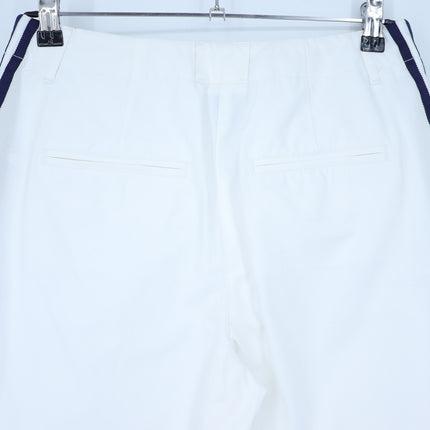 Maeve Gaucho Pants White Side Stripe NWT Cropped Wide Leg High Rise Women's 4