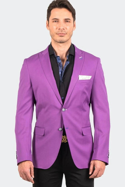 MACEOO Blazer Descartes Resistance10 Purple Wool Single Breasted Men's 46/XL