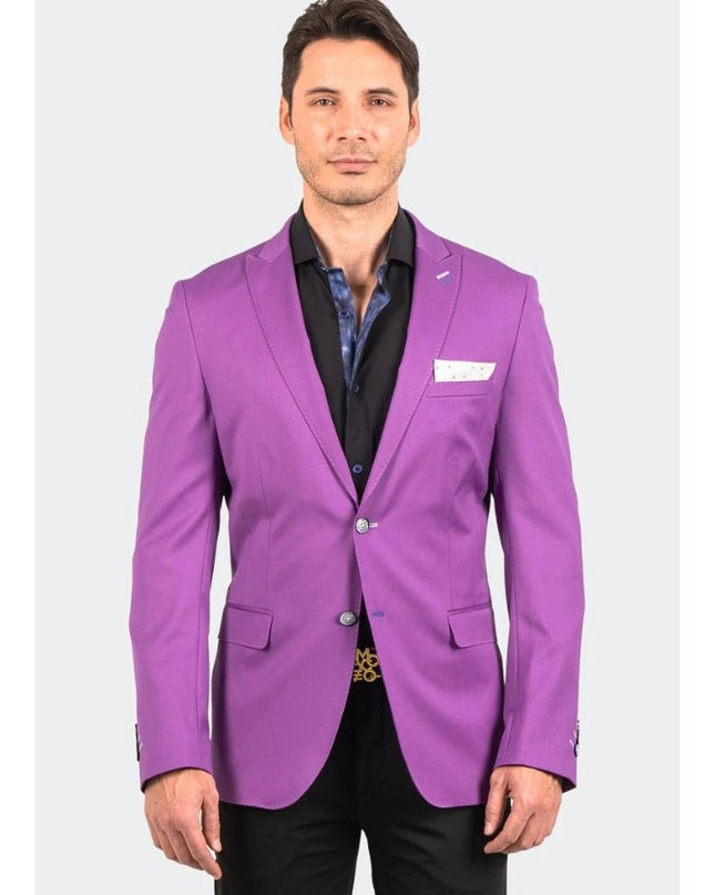 MACEOO Blazer Descartes Resistance10 Purple Wool Single Breasted Men's 46/XL