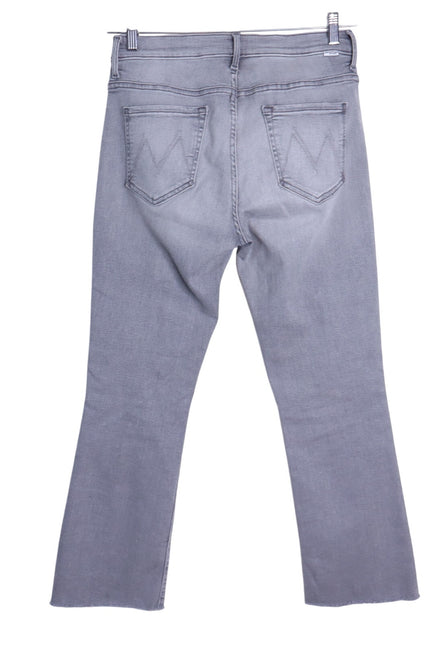 MOTHER Gray The Insider Crop Step Fray Jeans Barely There Women's 29