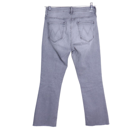 MOTHER Gray The Insider Crop Step Fray Jeans Barely There Women's 29